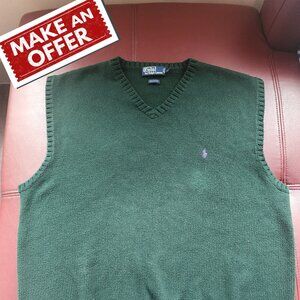 Polo Ralph Lauren Cotton V-Neck Sweater Vest Size 2XLT